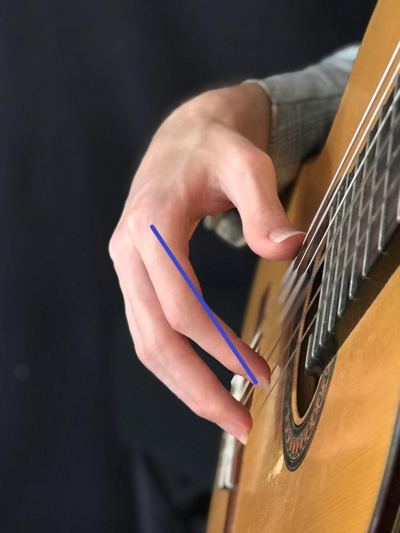 postura violão: mão direita toque apoiado