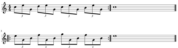 Exercício para tocar violão: arpejos 1 variação